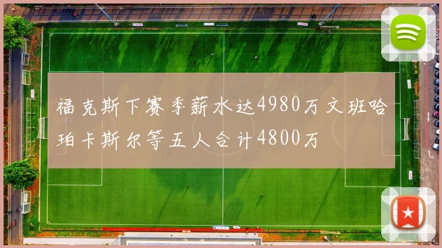 福克斯下赛季薪水达4980万文班哈珀卡斯尔等五人合计4800万